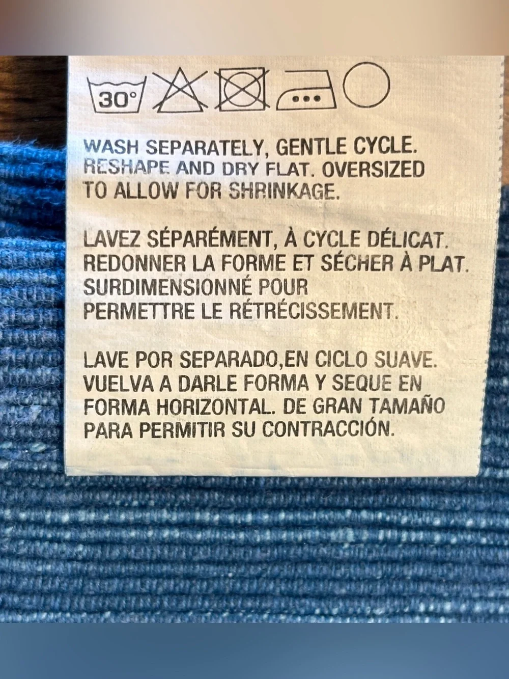 3 Crate&Barrel blue grass cloth placemats